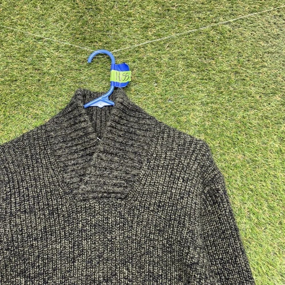 BANANA REPUBLIC Wool Blend Knit Sweater Mens Medium Green Shawl Neck Dress NWT